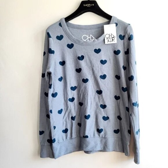 New Chaser Blue Hearts Loungewear Athleisure Sleepwear Jogger Set NWT Small - Picture 7 of 14